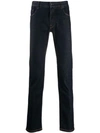 Fendi Schmale Jeans Mit Logo-tasche In Blue
