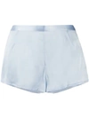 La Perla Silk Side-button Lounge Shorts In Blue