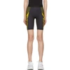 GIVENCHY GIVENCHY BLACK AND YELLOW NEOPRENE BIKE SHORTS