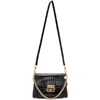 GIVENCHY GIVENCHY BLACK SMALL CROC GV3 BAG