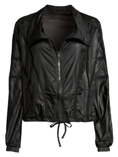 Alo Yoga Semi-sheer Stitch Jacket In Black