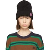 OFF-WHITE OFF-WHITE BLACK PATCH BEANIE