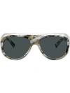 ALAIN MIKLI MARBLE OVERSIZED SUNGLASSES