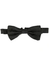 Dolce & Gabbana Patterned Silk Bow Tie In Black