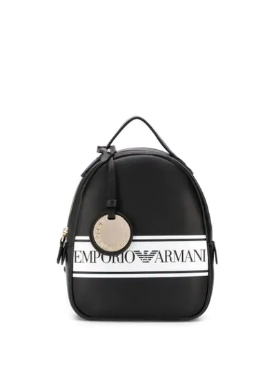 Emporio Armani Contrast Logo Backpack - 黑色 In Black