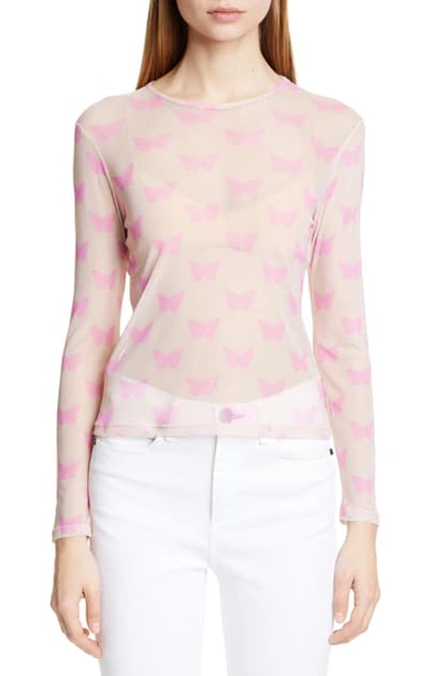 Sandy Liang Boothbay Merino Wool Polo Sweater In Soft Pink