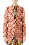 GUCCI HORSEBIT JACQUARD BLAZER,577307ZAA1V