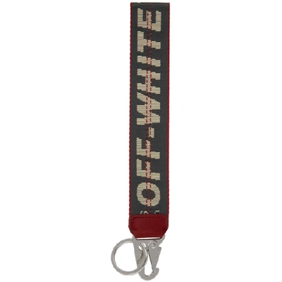 Off-white Grey Industrial Keychain In Anthracite