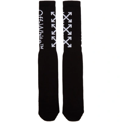 Off-white Black & White Arrows Socks In Black/white