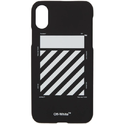 Off-white Black & White Diagonal Iphone X Case In 1001 Blkwht