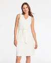 ANN TAYLOR OTTOMAN TIE FRONT SHIFT DRESS,509394