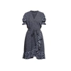 RUMOUR LONDON MYLA RUFFLED WRAP DRESS WITH SHORT SLEEVES IN FLORAL PRINT