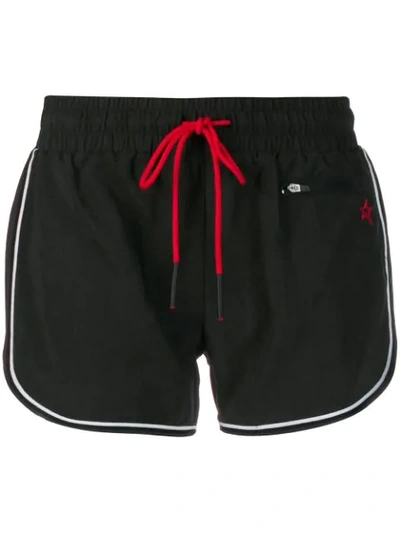 Perfect Moment Drawstring Jersey Shorts In Black