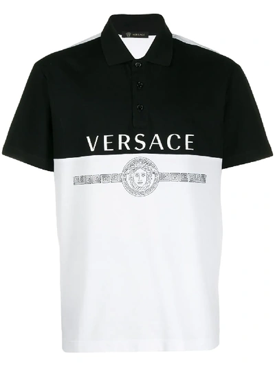 Versace Vers Logo Medusa Polo Multi - 黑色 In Black