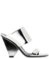 BALMAIN BALMAIN METALLIC STRAPPED SANDALS