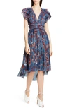 ULLA JOHNSON CICELY SILK BLEND HIGH/LOW DRESS,PF190135