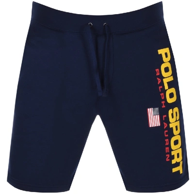 Polo Ralph Lauren Logo Print Shorts In Navy