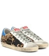 GOLDEN GOOSE SUPER-STAR LEOPARD-PRINT LEATHER SNEAKERS,P00404703