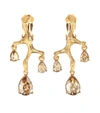 OSCAR DE LA RENTA CRYSTAL EMBELLISHED CLIP ON EARRINGS,P00390099