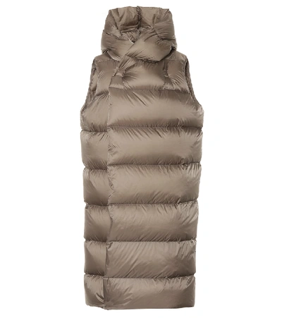 Rick Owens Down Vest In Grey