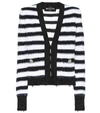 BALMAIN STRIPED KNIT JACKET,P00397977