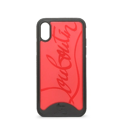 Christian Louboutin Loubiphone Embossed Pvc Iphone X And Xs Case In Red
