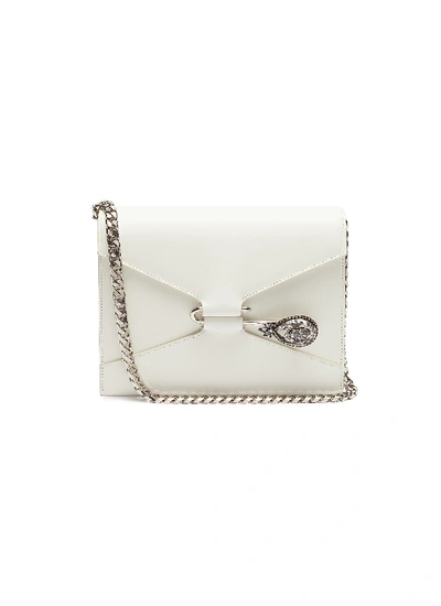 Alexander Mcqueen Beetle Pin Leather Crossbody Bag