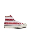 CONVERSE x JW Anderson 'Chuck 70' asymmetric graphic logo grid print canvas sneakers