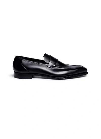 George Cleverley 'george' Leather Penny Loafers In Black
