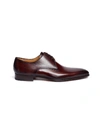 Magnanni Chestnut Leather Derby Shoes In Brown