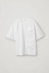 Cos Utility Pocket Cotton T-shirt In White