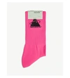 OFF-WHITE MENS PINK EMBROIDERED PLANET ANKLE SOCKS