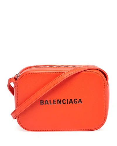 Balenciaga Everyday Camera Xs Calfskin Crossbody Bag In Red