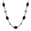 1928 Jewelry 1928 Black Tone 16 Inch Link Collar Necklace In Black