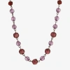 1928 Jewelry 1928 Black Tone & Purple Womens 18 Inch Beaded Necklace In Multi