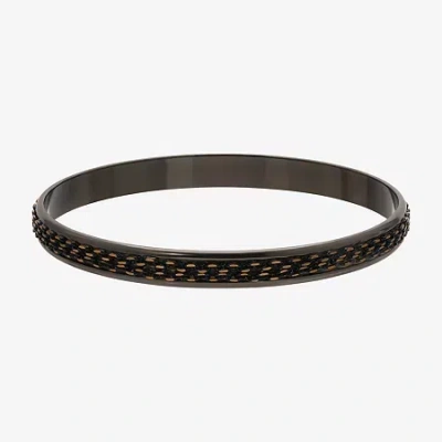 1928 Jewelry 1928 Black Tone Chain Wrapped Womens Bangle Bracelet