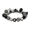 1928 Jewelry 1928 Black Tone Womens Black Stretch Bracelet In Gray