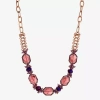 1928 Jewelry 1928 Copper-tone Womens Purple 16 Inch Beaded Necklace In Multi