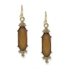 1928 Jewelry 1928 Gold Tone Drop Earrings In Brown