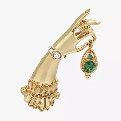 1928 Jewelry 1928 Gold-tone Green Pin