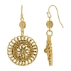 1928 Jewelry 1928 Gold Tone Round Drop Earrings In Sand