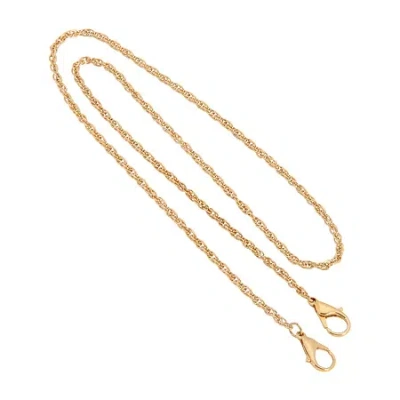 1928 Jewelry 1928 Gold Tone Womens 22 Inch Link Face Mask Holder In Yellow