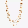 1928 Jewelry 1928 Gold-tone Womens Brown 16 Inch Strand Necklace In Multi