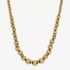 1928 Jewelry 1928 Gold Tone Womens Crystal 16 Inch Strand Necklace In Yellow