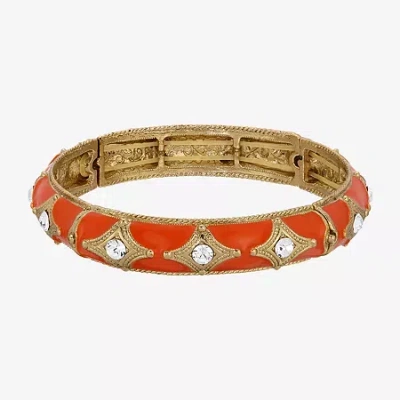 1928 Jewelry 1928 Gold-tone Womens Orange Stretch Bracelet