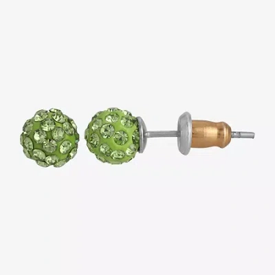 1928 Jewelry 1928 Green 1/4 Inch Round Stud Earrings