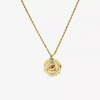 1928 Jewelry 1928 Porcelain Rose Womens Alloy Flower 16 Inch Pendant Necklace In Gold