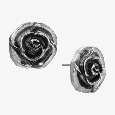 1928 Jewelry 1928 Silver Tone 15mm Flower Stud Earrings