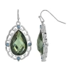 1928 Jewelry 1928 Silver Tone Crystal Pear Drop Earrings In Metallic