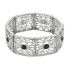 1928 Jewelry 1928 Silver Tone Crystal Stretch Bracelet In Silver